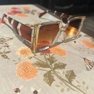 Orange/Creamy/brownish Sunglasses made and from Accra, Ghana!